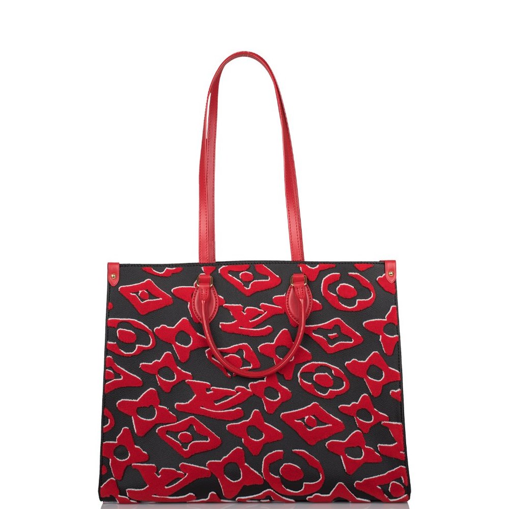 Louis Vuitton x UF Black and Red Tufted Monogram OnTheGo GM